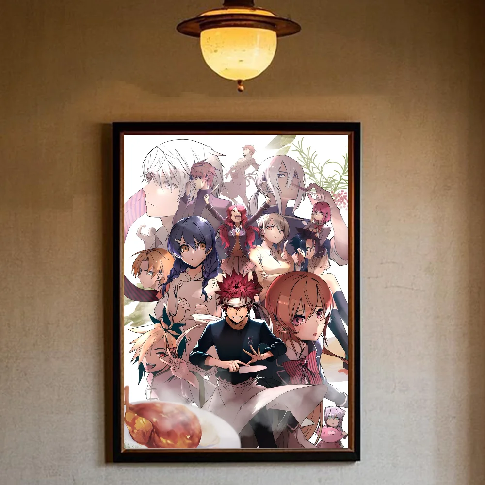Аниме Еда Войны! Плакат Shokugeki No Soma HD Art Sticky Wall водонепроницаемый для дома гостиной