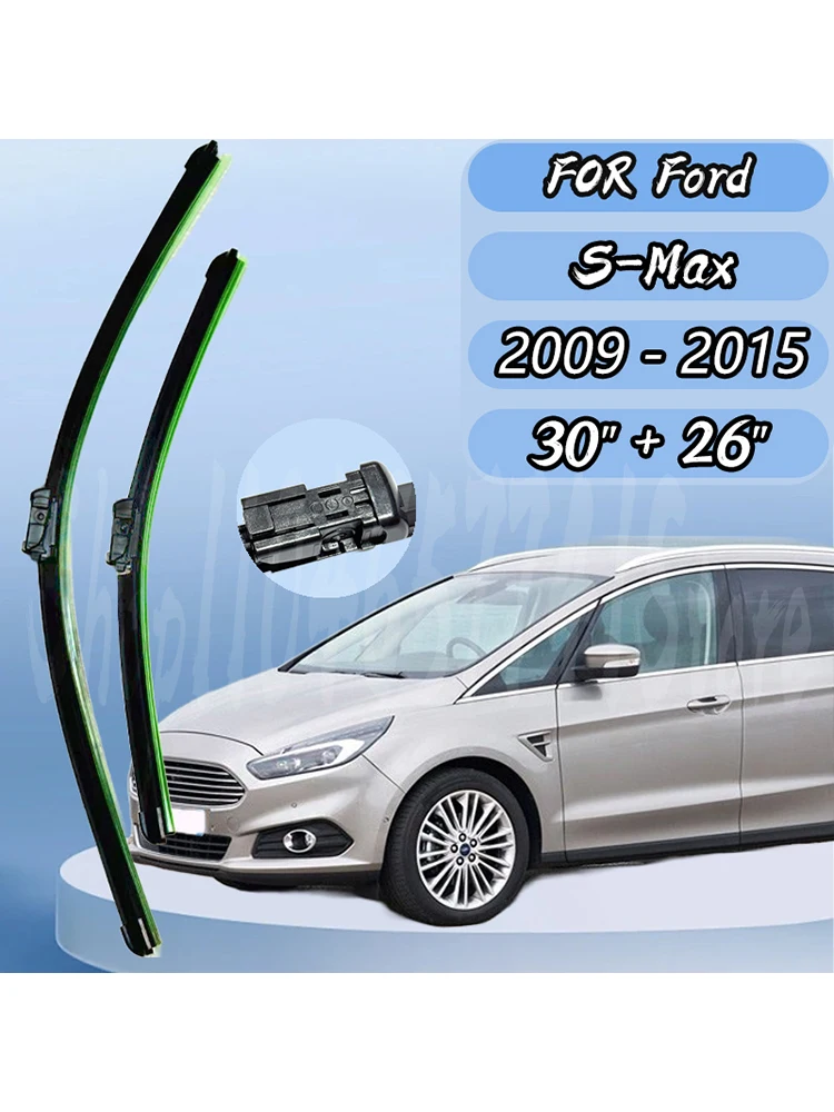 

Комплект щеток переднего стеклоочистителя для Ford S-Max Smax 2009-2015, щетки для лобового стекла, 30 "+ 26", бесшумное обновление