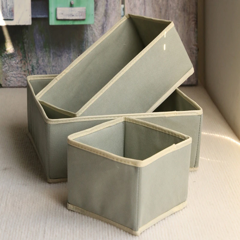 

Underwear Fabric Sock Toy Wardrobe Storage Organizer Sundries Box Fold Home Non-woven Accessories Clothes Bedroom