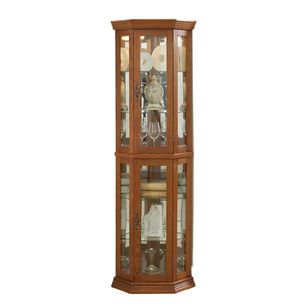 Деревянный шкаф для витрины на ликер двухсекционная полка хранения и т. д.