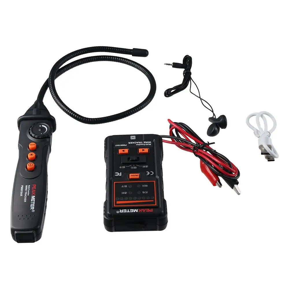 

Подземный кабельный локатор на батарейках с черным проводом для наушников