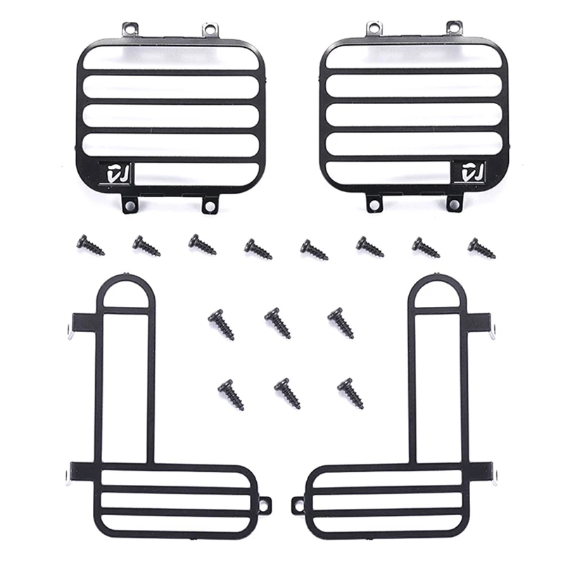 

2 комплекта для MN D90 D99S MN99S 1/12 детали для автомобиля с дистанционным управлением защита для фар Защитная крышка для фары решетка аксессуары Передняя и задняя