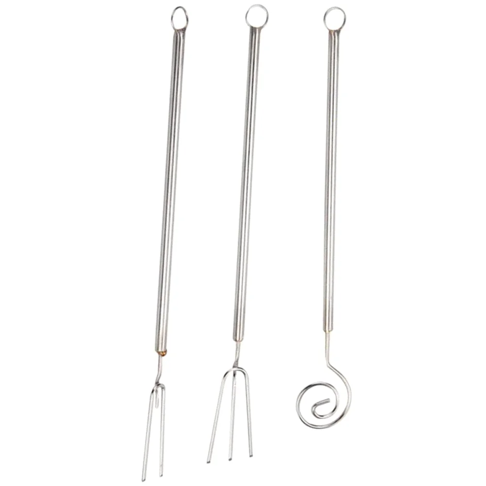 

Fondue Forks Dipping Stainless Steel Kitchen Fork Sticks Baking Supplies Exquisite Fruit Chocolate Tool Cheese Set