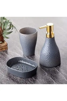 Стеклянный комплект для ванной серый|Наборы аксессуаров ванной| |