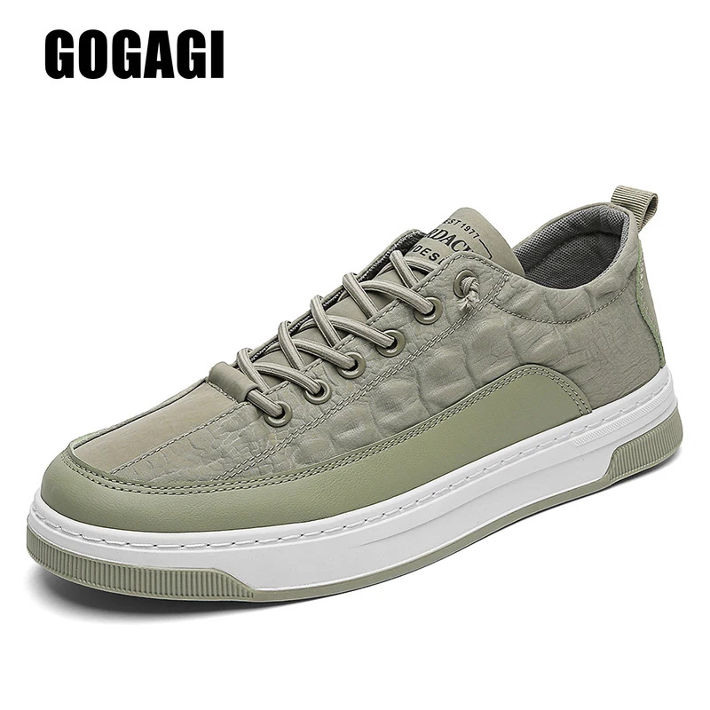 

Men Fashion White Skateboard Shoes Mens Low-Top Platform Sneakers Male Trend Outdoor Jogging Sports Casual Board Shoes 39-44