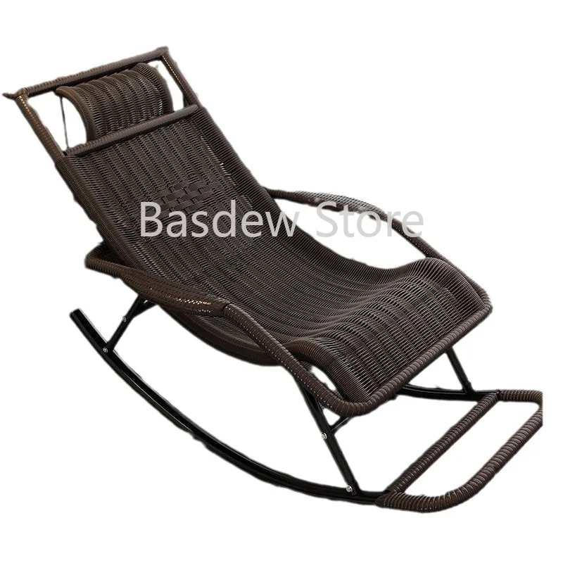 Бытовое кресло из ротанга для балкона кресло-качалка взрослых отдыха в гостиной