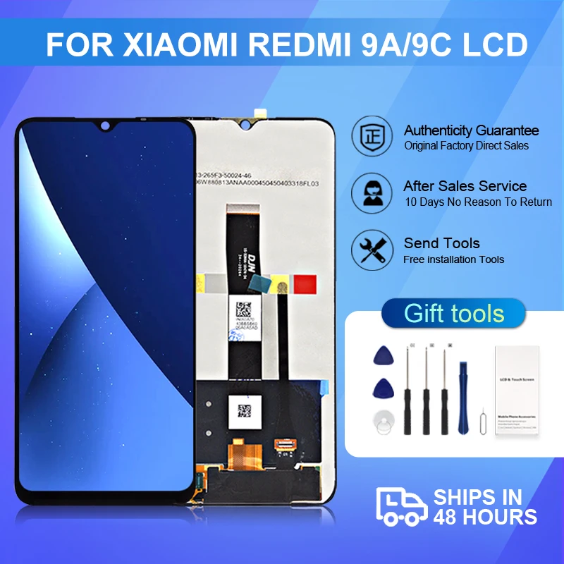 

1Pcs 6.53 Inch For Xiaomi Redmi 9A Lcd Touch Screen Digitizer Assembly Replacement For Redmi 9C Display Free Shipping With Tools