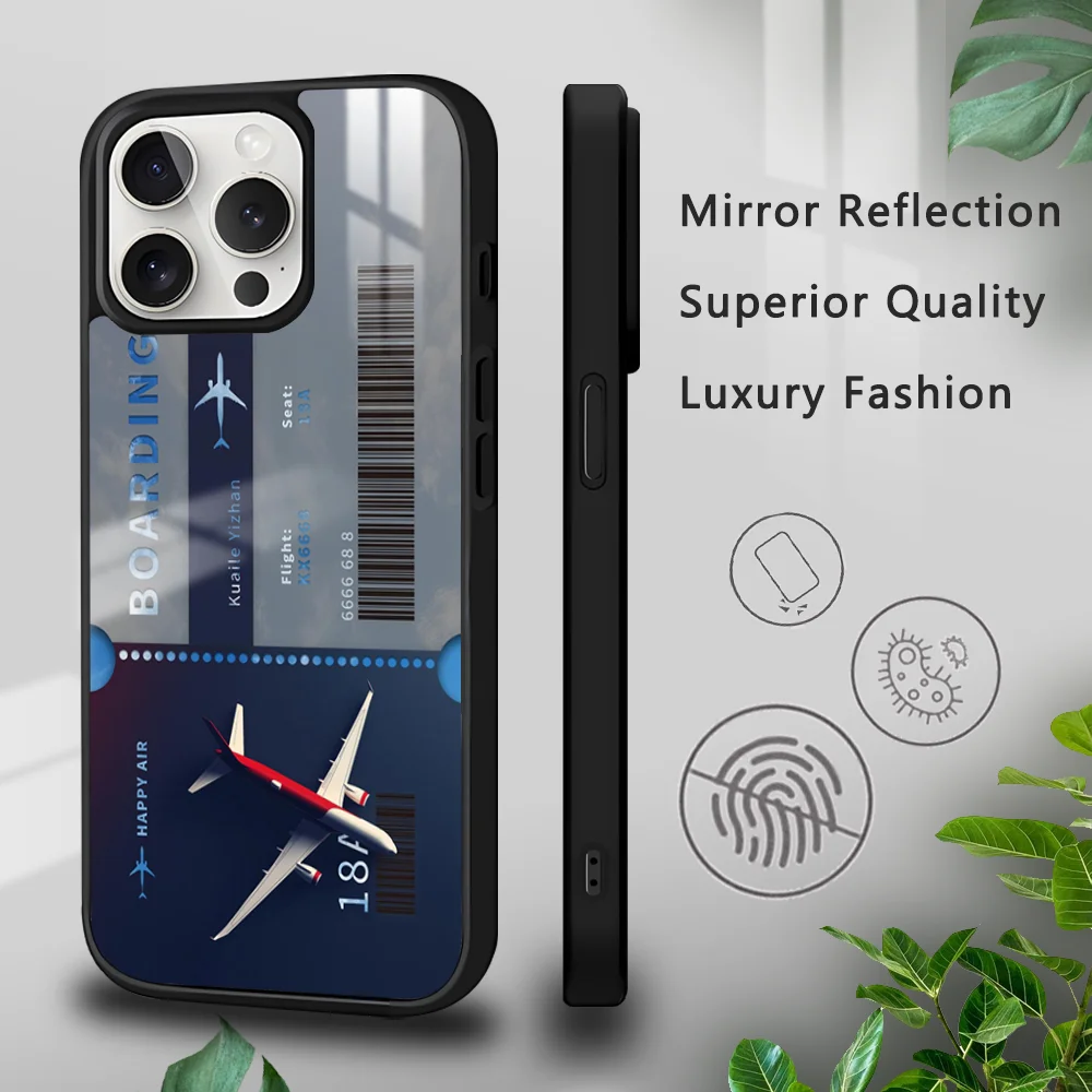 Travel-nspired Airplane Route Phone Case For iPhone 16 15 14 13 12 11 Pro Xs Max Mini Plus Celulares Hard Funda