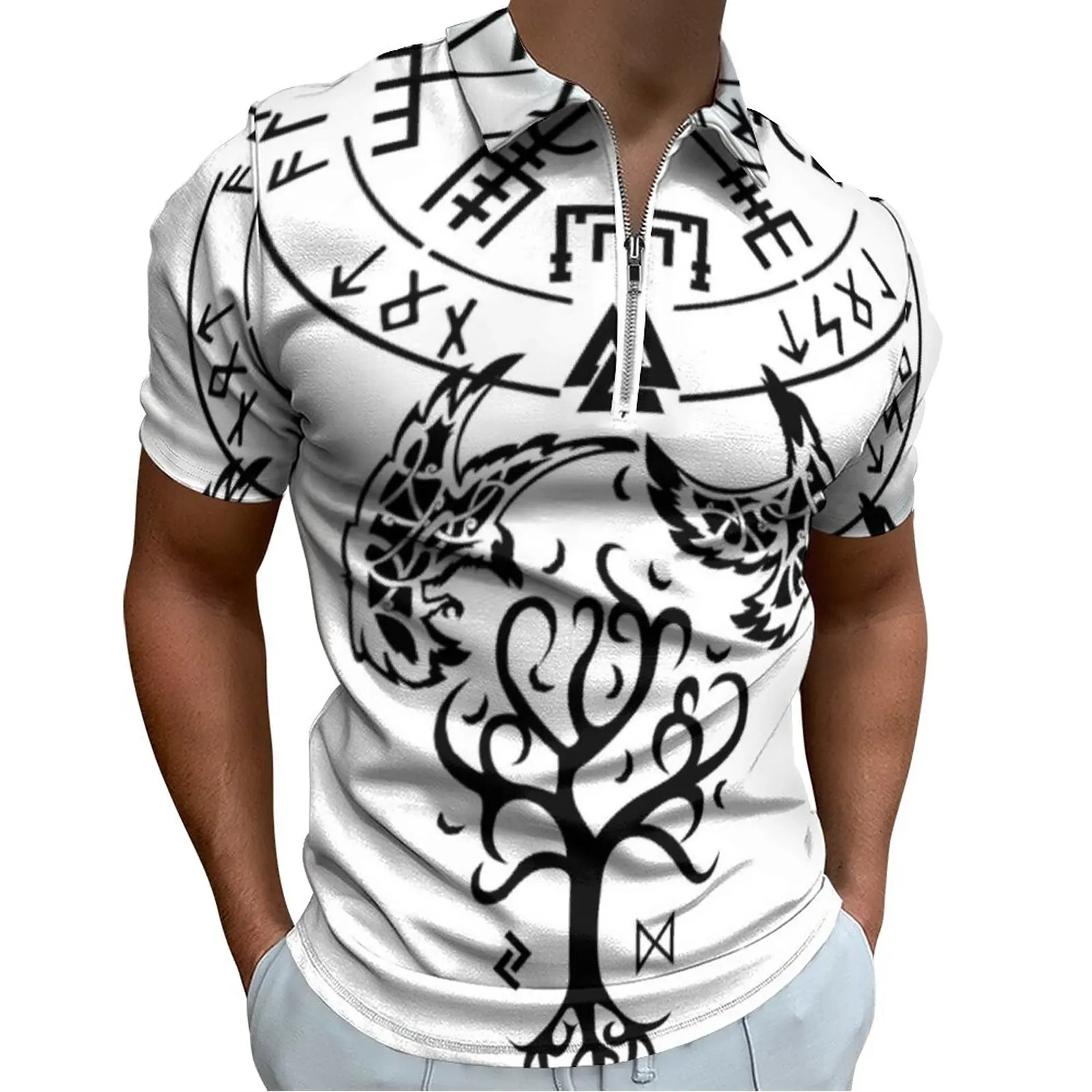 

Viking Rune Casual T-Shirts Symbol Polo Shirt Funny Shirt Summer Short Sleeves Printed Clothes Big Size 5XL 6XL