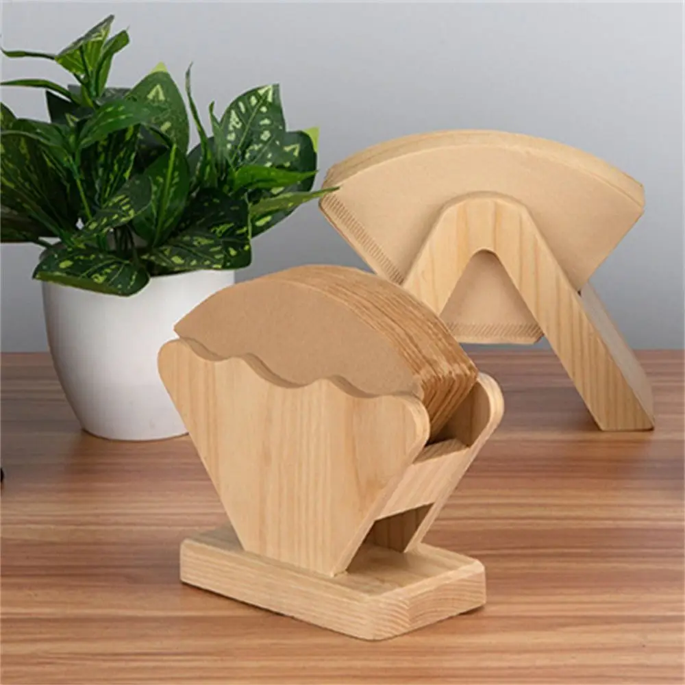 

Cone-shaped Coffee Filter Holder New 6.5 X 2.75 X 4.1 Inches Natural Stand Container Bamboo Dispenser Rack Shelf Table