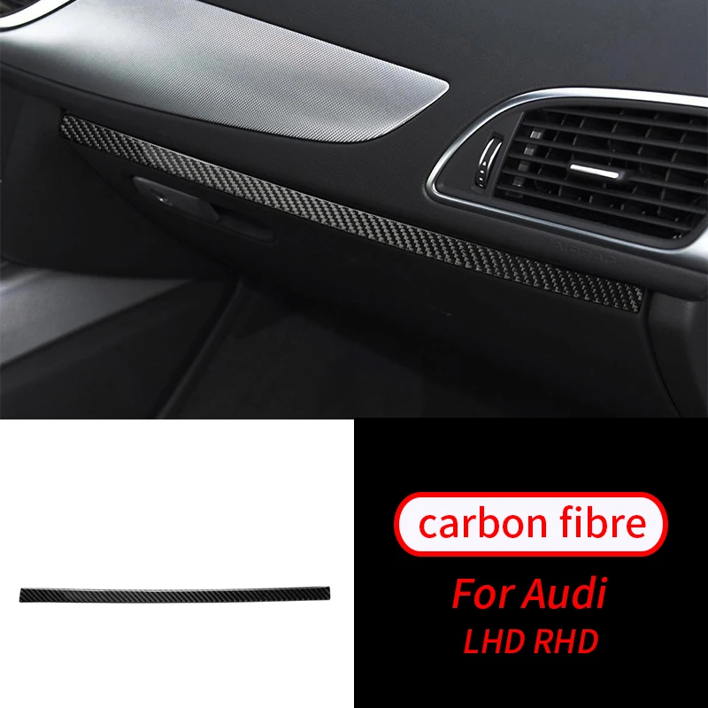 

For Audi A6 C7 2011-2018 Real Carbon Fiber Co-pilot Seat Storage Box Decoration Cover Trim Car Interior Accessories