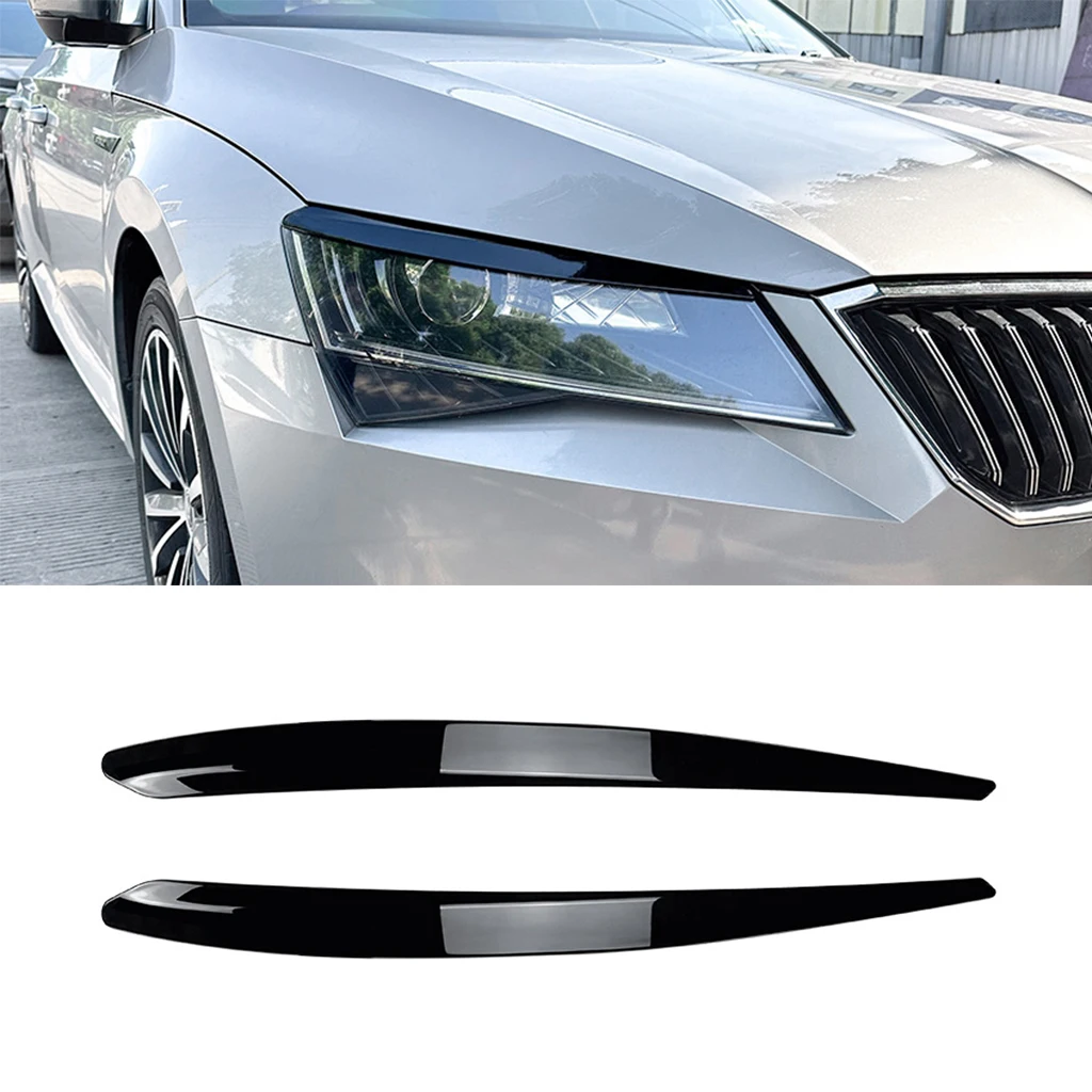 

Car Headlight Eyebrow Headlamp Eyelid Trim For Volkswagen Skoda Superb B8 2016-2018 Front Head Light Lamp Cover Brow Sticker