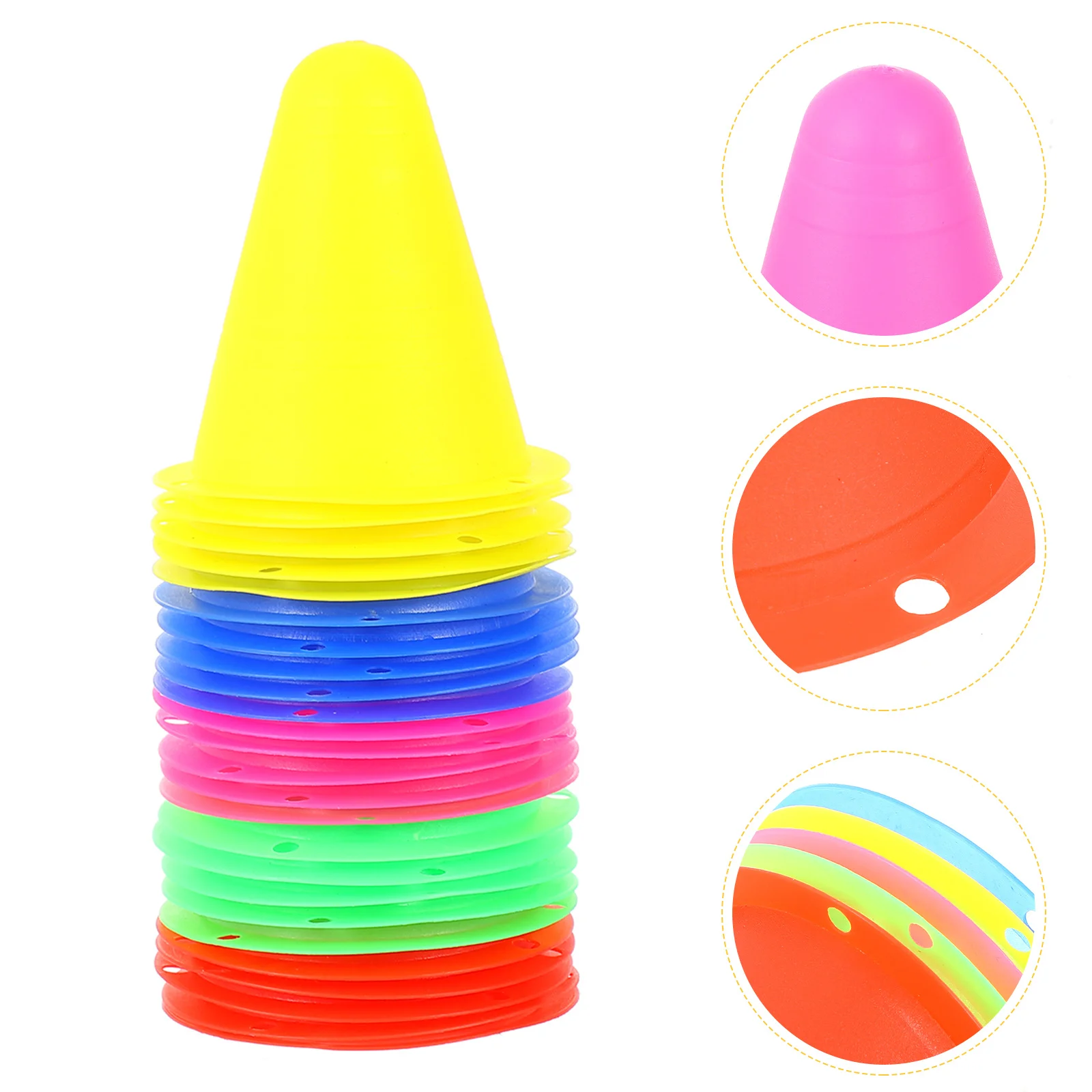 

25pcs Marker Discs Rugby Cone Skating Marker Cones Soccer Training Disc Training Cones Field Cone Disc