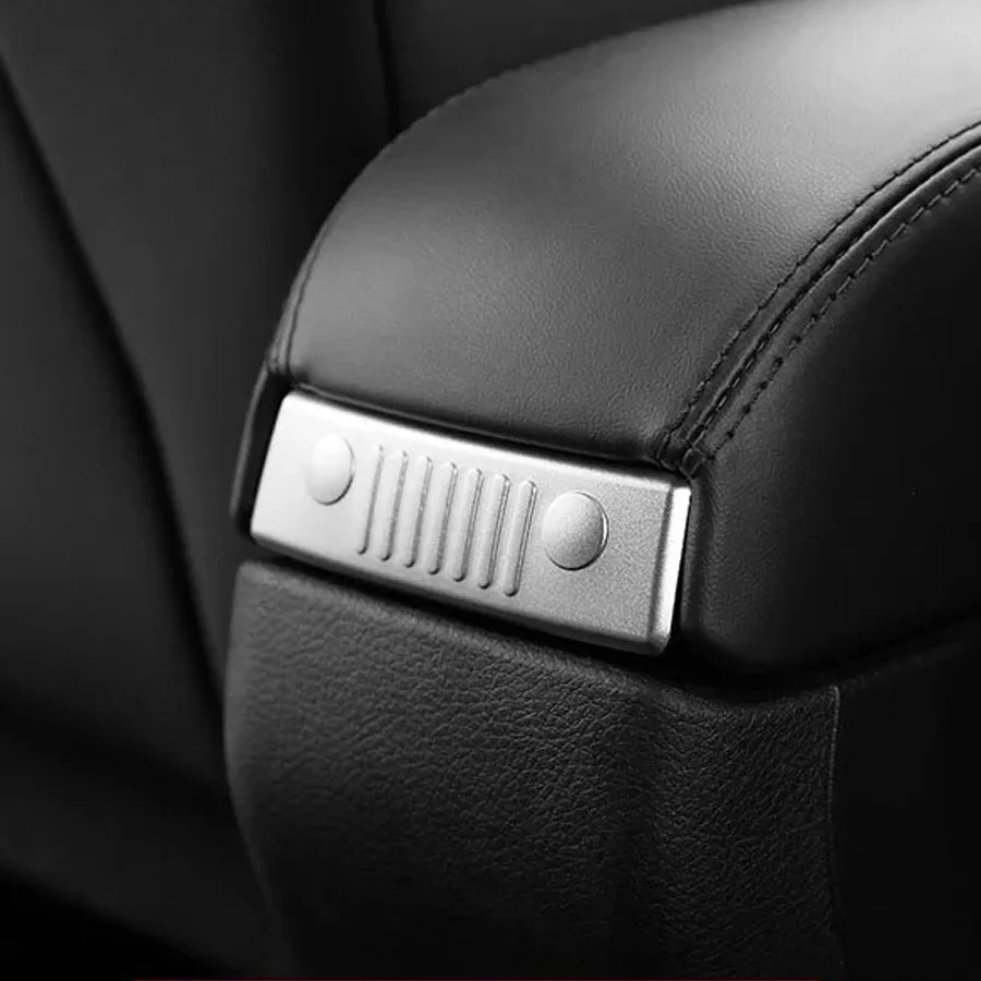 NHAUTP 1Pcs Aluminum Alloy Armrest Box Back Trim Sticker Cover For Jeep Renegade 2016 2017 2018 Car Interior Decoration images - 6