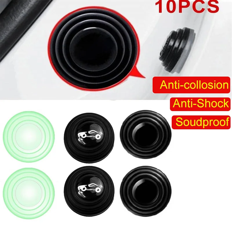 

10PC Car Door Bumper Protector Stickers Universal Shock Absorbing Mute Shock Noise Gaskets Bumper Protector Sound Insulation Pad