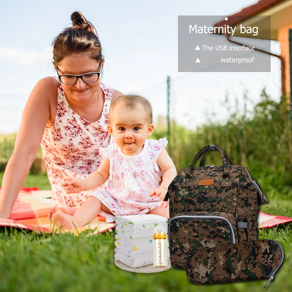 

Nappy Changing Backpack Maternity Waterproof Diaper Bags Stroller Organizer Bag Shoulder School Bags Cute Knapsack