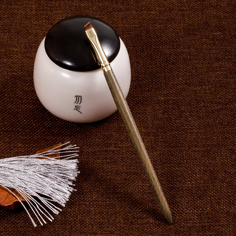 

Косметическая Кисть для макияжа в виде кошки-зеленые сандаловые кисти для макияжа-синтетические волосы подводка для глаз и кисть для брове...