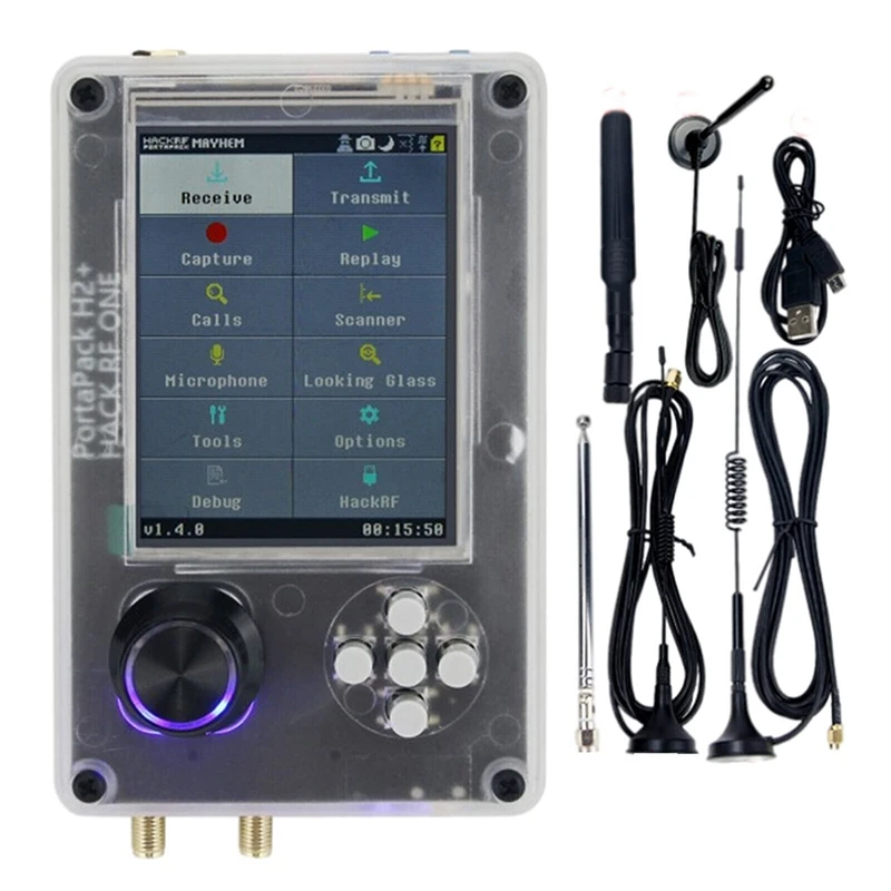 

3.2 Inch Touch Screen LCD Display Portapack H2 Radio Spare Parts Transceiver 1Mhz-6Ghz Antenna Receiving Frequency Range