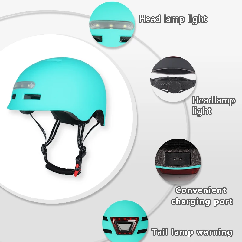 Велосипедный шлем PC Shell EPS противоударный умный фотоэлемент со съемной