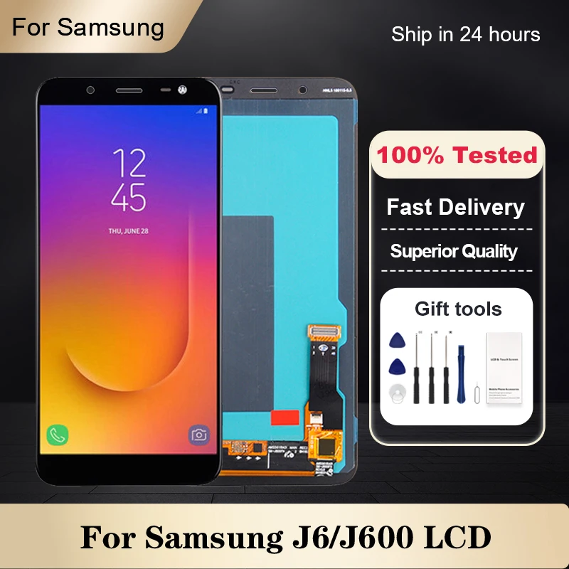 

1Pcs 5.6 Inch For Samsung Galaxy J600 Lcd J6 2018 Display With Touch Screen Digitizer J600G J600F Assembly Free Shipping