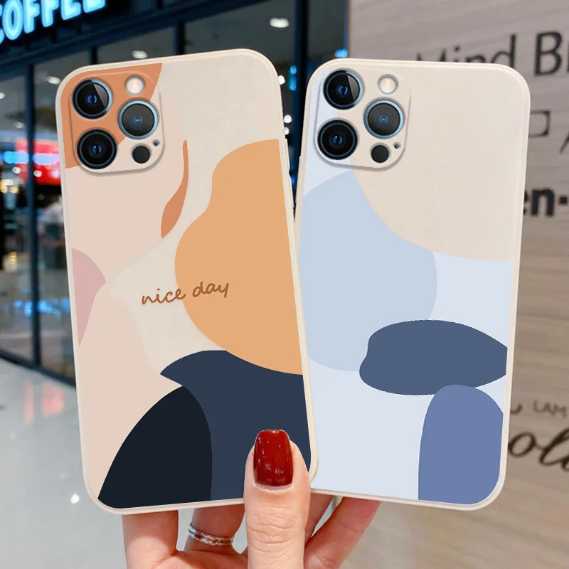 

Case for iphone 11 Pro Case iphone 13 Pro Max 12 XS X XR 7 8 SE 2020 6 6S Plus Silicon Funda 13 12 Mini Fashion Painted Cover