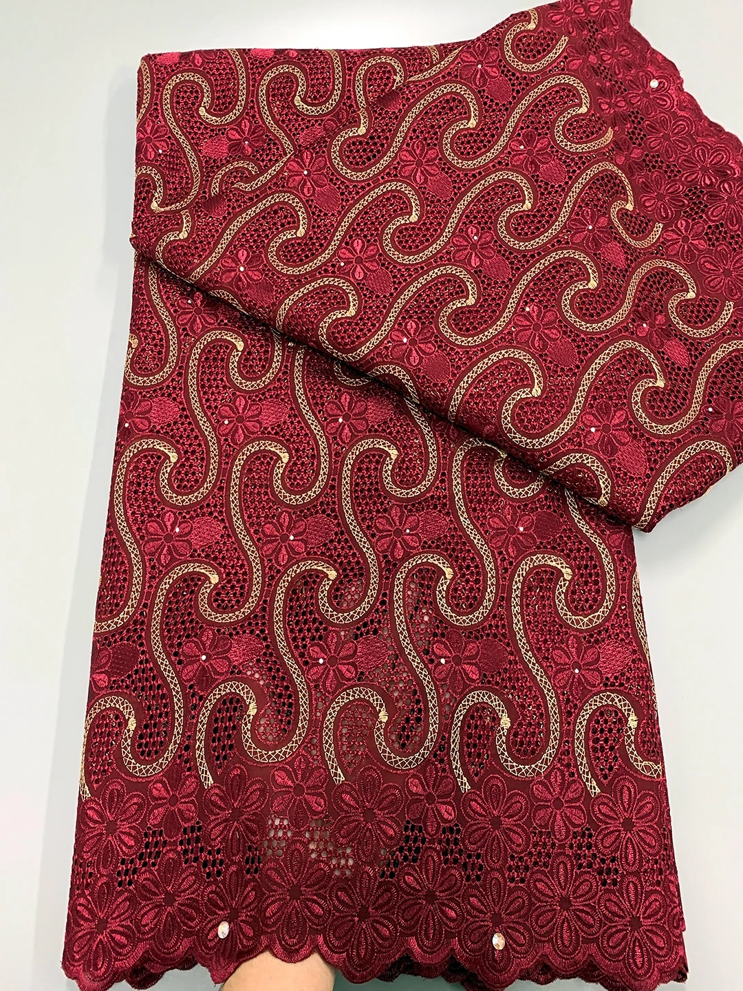 Роскошная Белая Оригинальная Австрийская Хлопковая Кружевная Ткань С