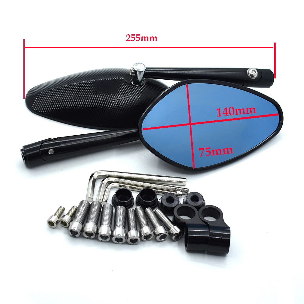 Зеркало заднего вида Универсальное для мотоцикла 8 мм 10