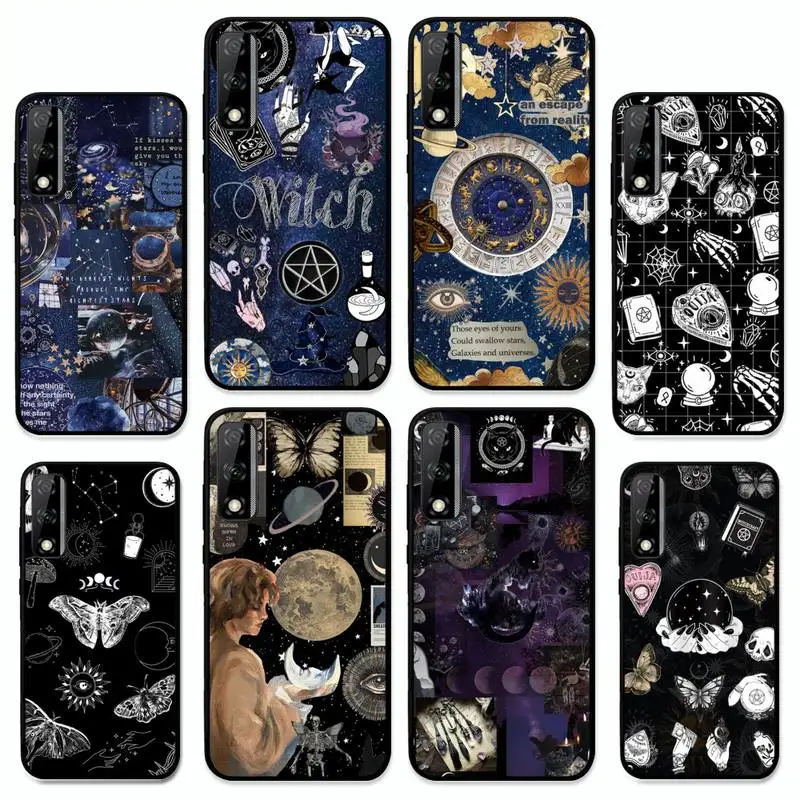

Witches Moon Tarot Mystery Totem Phone Case for Huawei Y 6 9 7 5 8s prime 2019 2018 enjoy 7 plus
