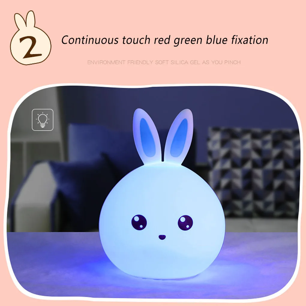 

Night LED Bedside Light Silicone Touch Sensor Lighting Sleepping Decoration