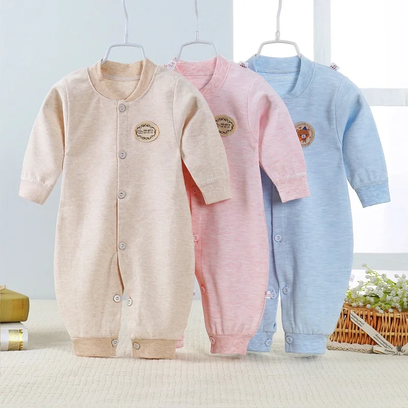 

Children's Clothing Baby Long Sleeve Jumpsuit Spring Summer Solid Outdoor Children's Pajamas Air Conditioning Suit