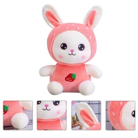 1pc adorable rabbit designed plush doll comfortable kids throw pillow
