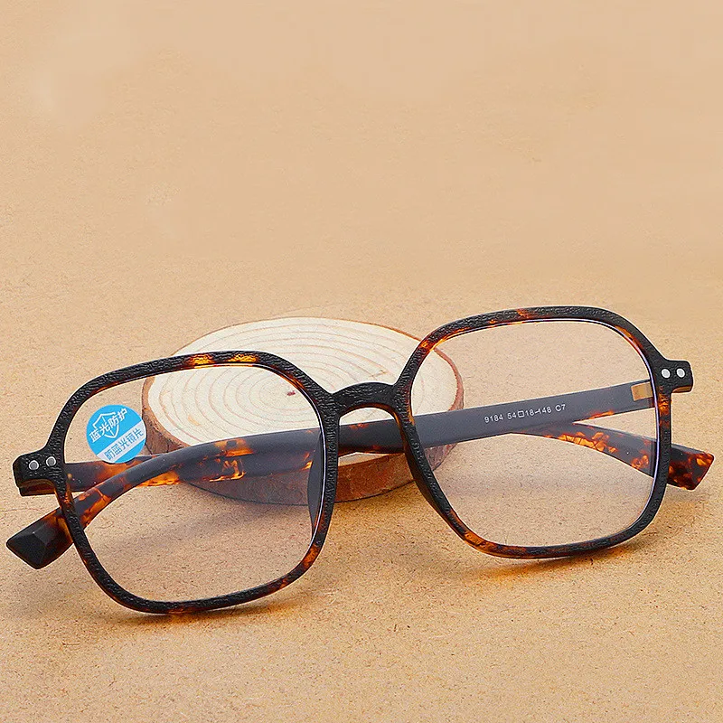 

Оправа для женских очков в стиле ретро с имитацией древесины, мужские большие очки неправильной формы с защитой от сисветильник, очки могут ...