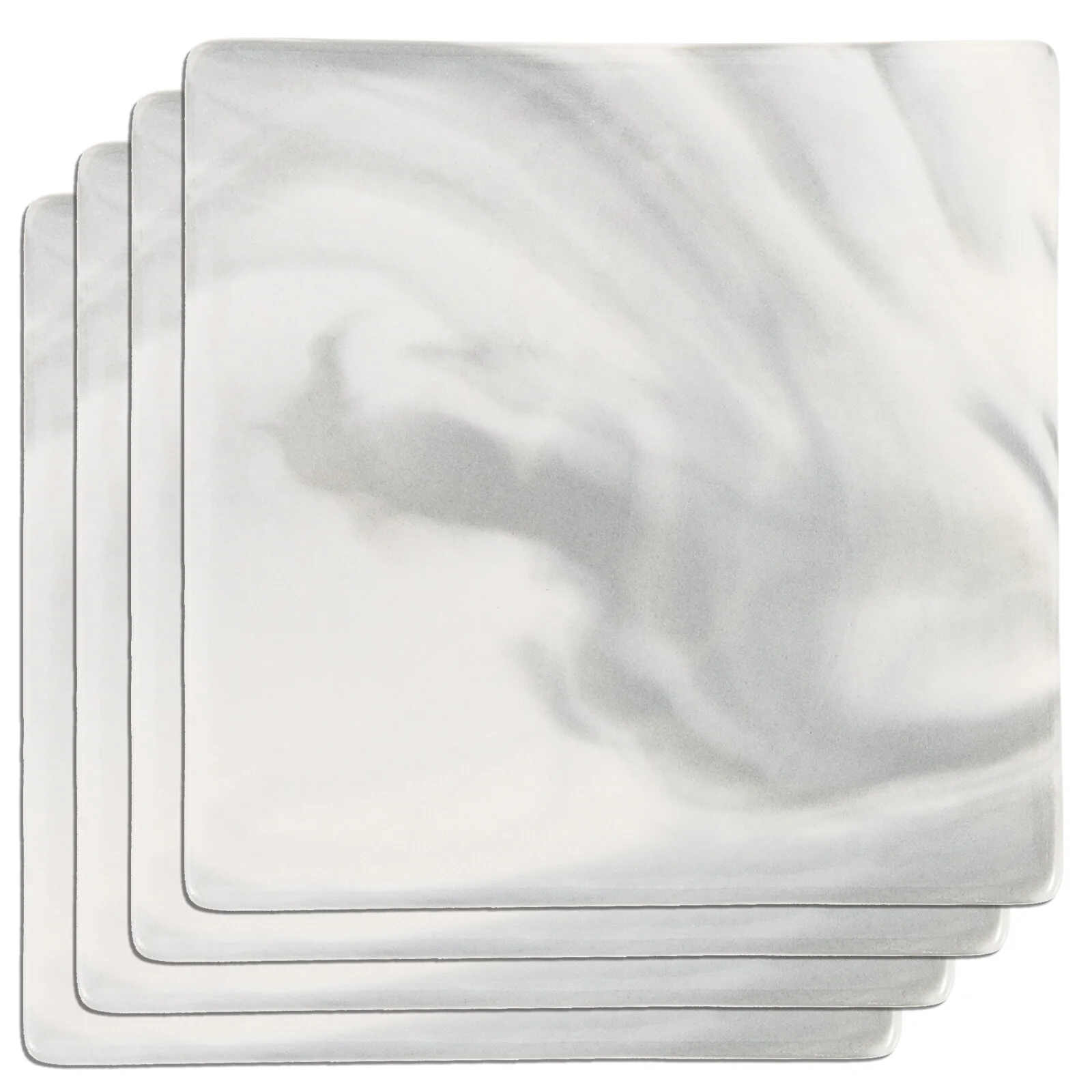 

Slate Coasters Anti-skid Cup Pad Marble Pattern Desktop Mat Decorative Wear-resistant
