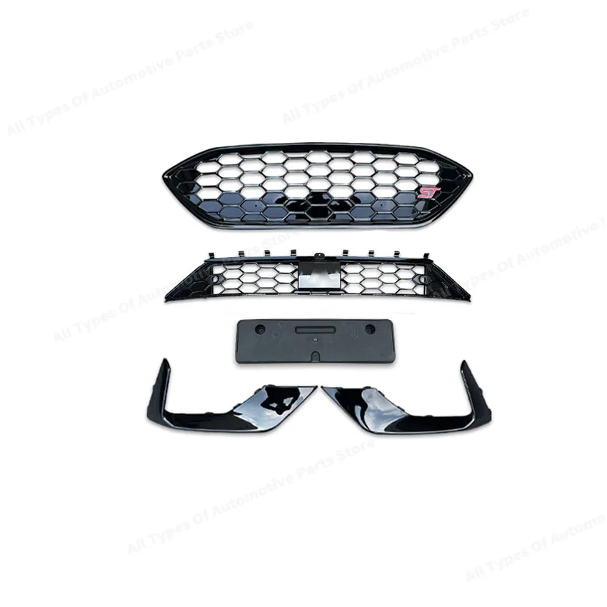 Решетка переднего бампера автомобиля для Ford Focus MK4 ST ST-Line 2019 2020, гоночные грили для подтяжки лица, крышка лампы, комплекты кузова, защита