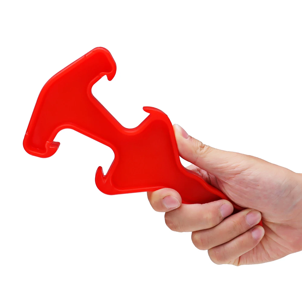 

Красный цвет, двухсторонний пластиковый ковш, краска, бочка, консервный ключ для открывания крышки