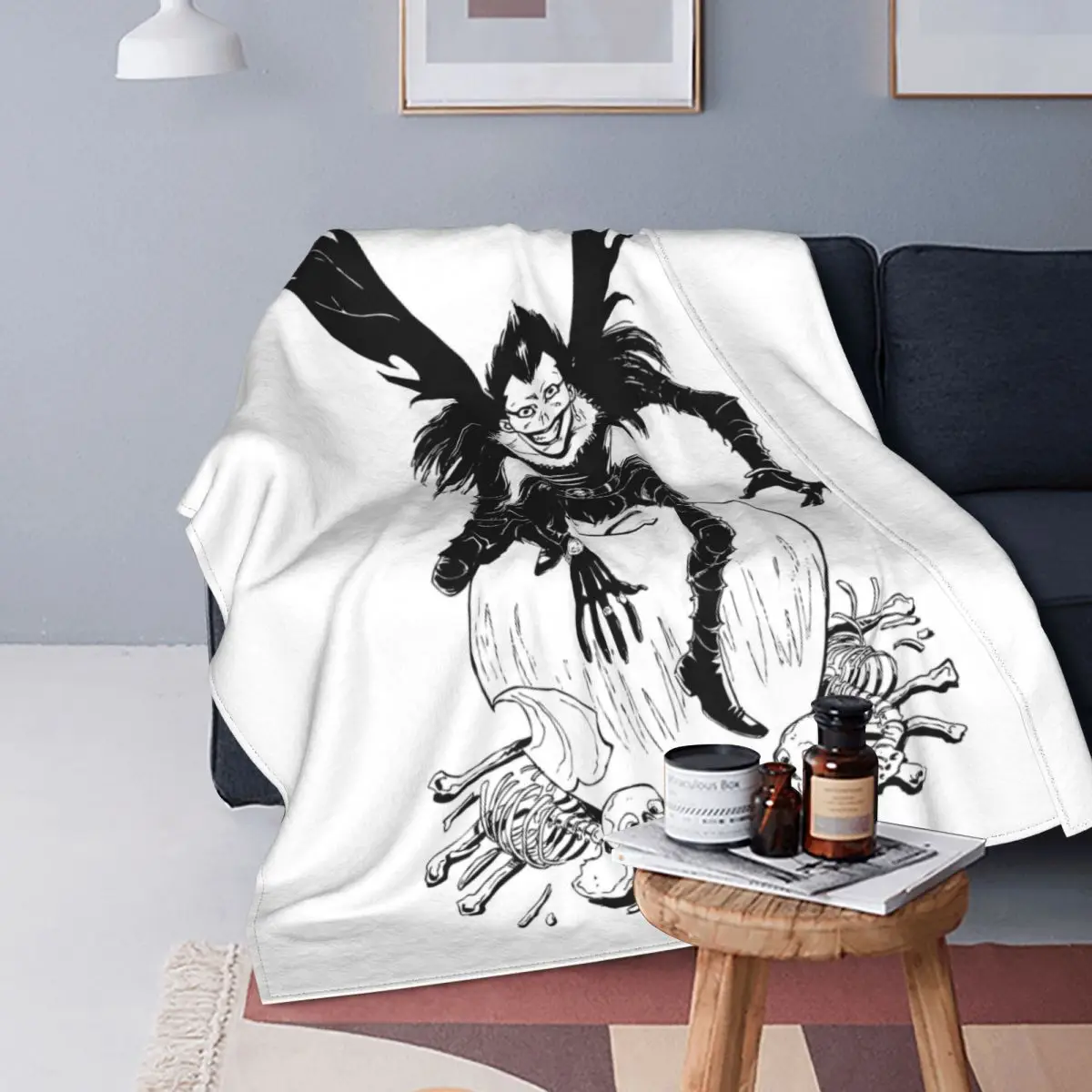 

Ryuk Death Note Blanket Shinigami Anime Fuzzy Throw Blankets Airplane Travel Personalised Lightweight Bedsprea
