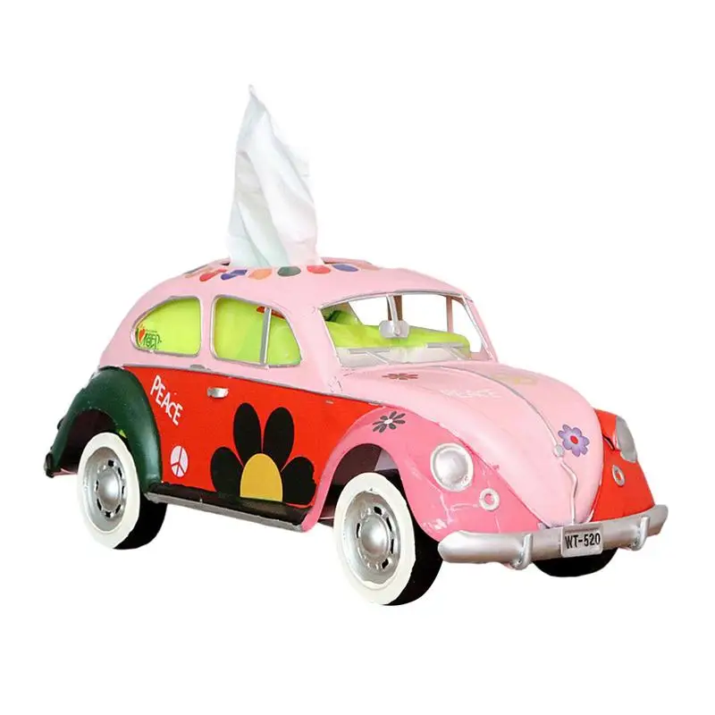 

Retro Creative Wrought Iron Bus Tissue Box American Paper Box Model Props Car Decoration Crafts Home Decor
