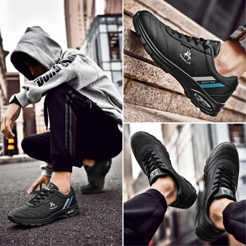 48 Plus Size Running Shoes Summer 2022 Men Outdoor Breathable Sports Leather Shoes Non-slip Lace-up Male Sneakers Fitness Shoes