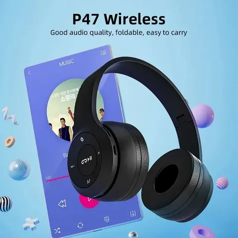 Стерео P47 гарнитура 5,0 Bluetooth гарнитура складная серия Беспроводная Спортивная игровая гарнитура для HuaWei XiaoMi