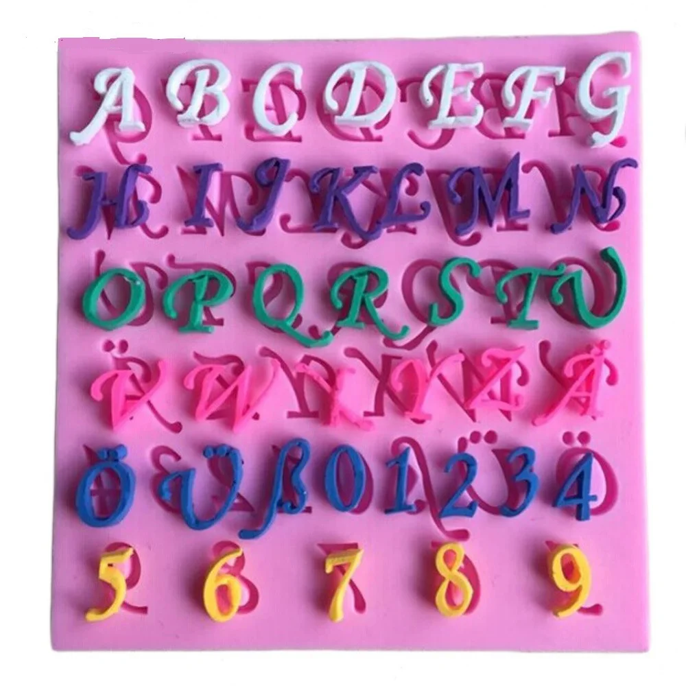 

26 letters Arabic numerals 0-9 sugared cake mould cake decoration mould DIY baking tool