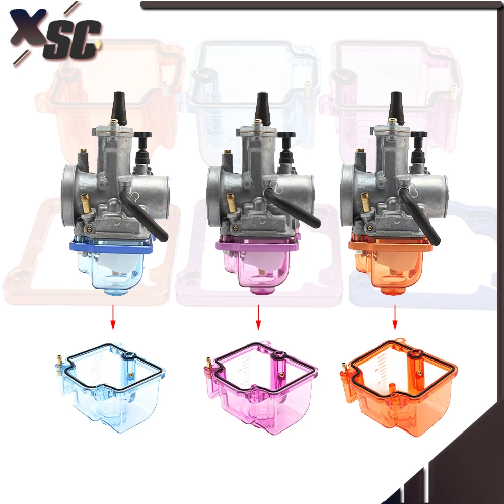 

New 21-34mm Motorcycle Carburetor Clear Bottom Transparent Float Bowl Lower Cover Bowl For PWK KSR KOSO OKO Carburetor