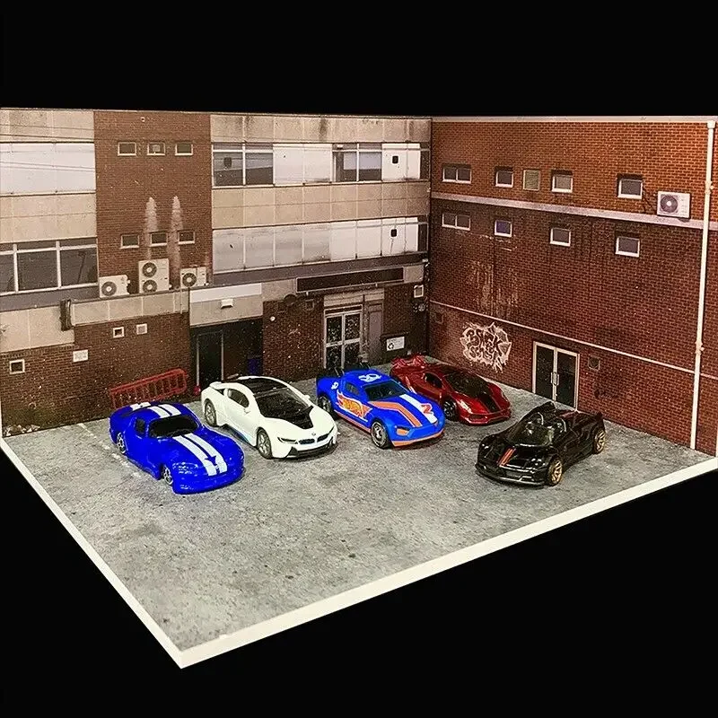 1:64 модель гаража уличная парковка городская сцена пейзаж задний Дисплей подарки