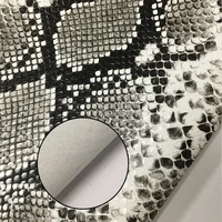 135x30cm snake skin colored printed grain embossed vinyl pu faux leather fabric sheet felt backing for bagshoediy accessories