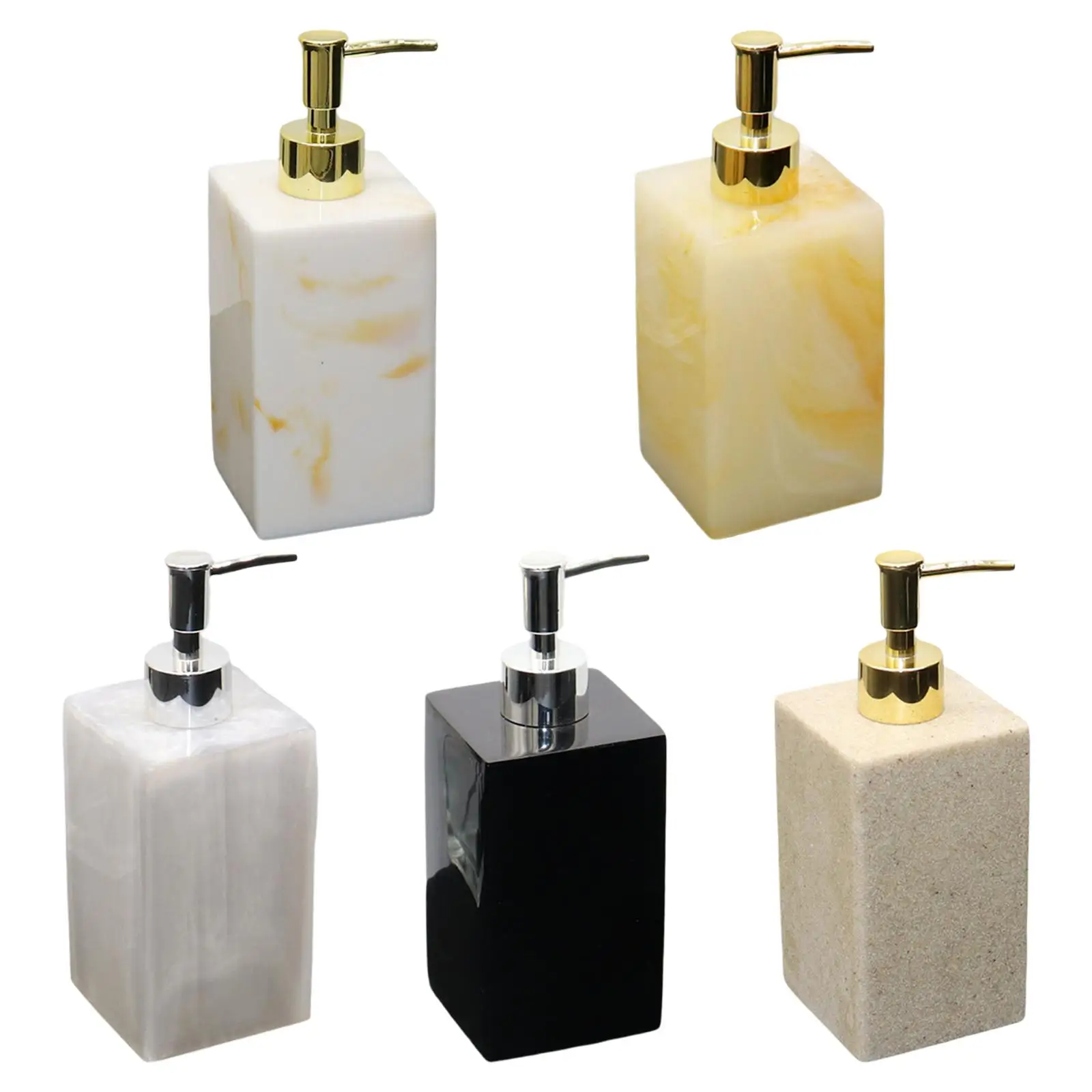 

Resin Pump Bottle Dispenser, Soap Lotion Dispenser Easy to Refill Liquid Dispenser for Bedroom