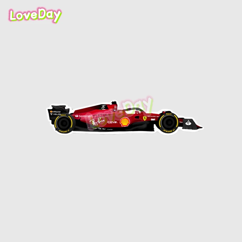 

F1 Racing Ferrari's Team наклейка Carlos Leclerc Carlos Sainz мультфильм гонщик наклейка виниловая авто стекло логотип наклейка наклейки