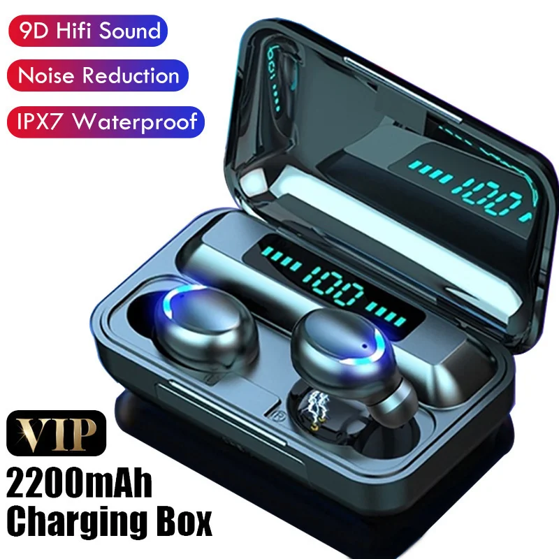 

V5.1 F9 Tws Wireless Headphones Bluetooth Earphones Sport Waterproof Headset HiFI Stereo Arbuds For IPhone Xiaomi Android Pnhone