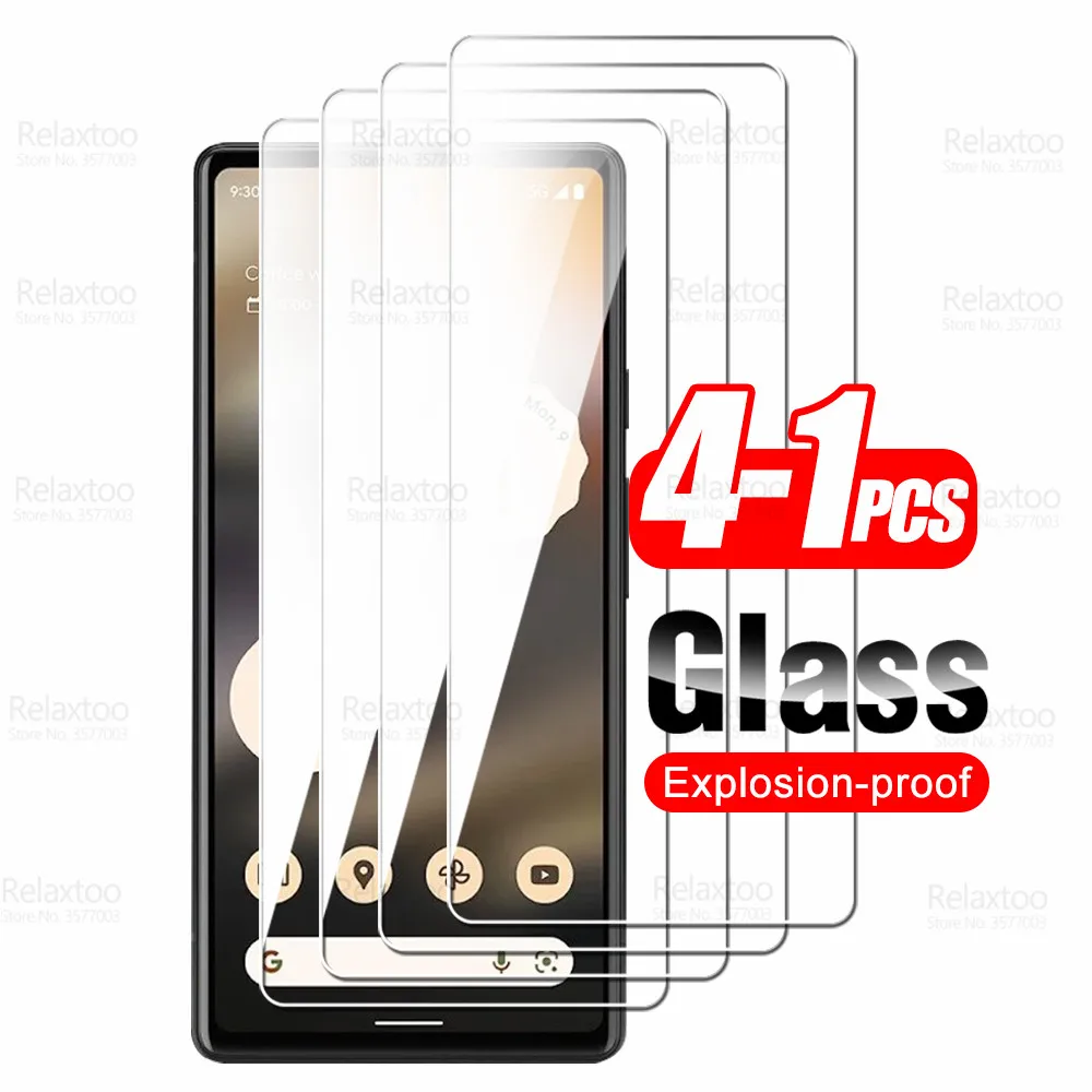 

1-4Pcs Full Cover Protective Glass For Google Pixel 6A Tempered Glass Googe Pixel6a 6 A A6 5G 6.1" Screen Protector Safety Films