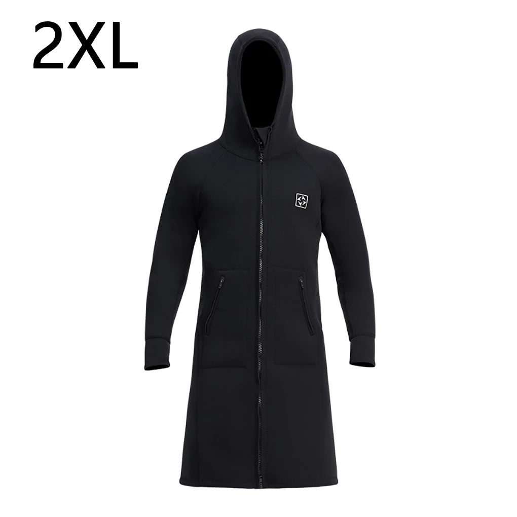 DIVE SAIL 3MM Hooded Wetsuit Jacket Windbreaker Neoprene iving Coat Canoe Surf Suit for Water Aerobics Snorkeling