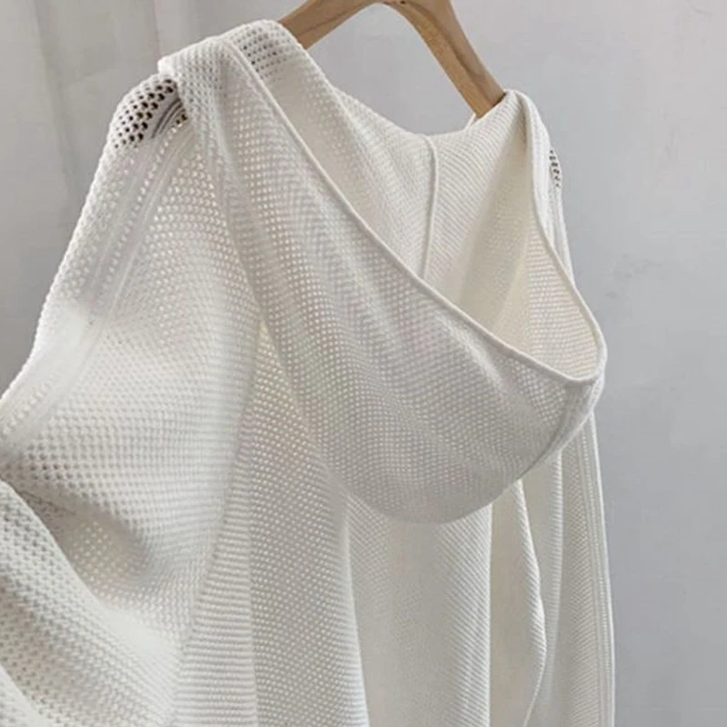 

Spring Thin Loose Hollow Sweater Smock Top for Women