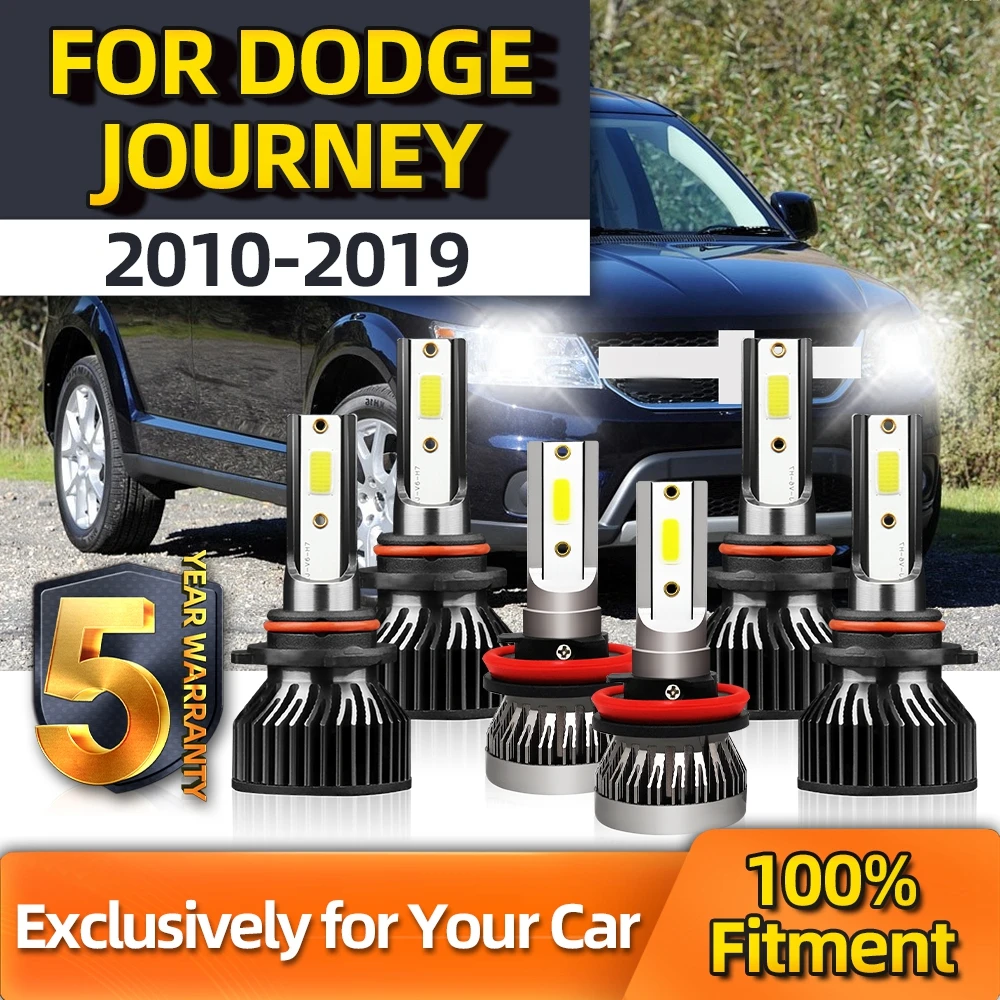 

TEENRAM 3 Pairs Bright CSP Fog Led Light H16 Hi/Lo 9005 9006 Auto Lamp Car 6500K Lighting Range For DODGE Journey 2010-2019